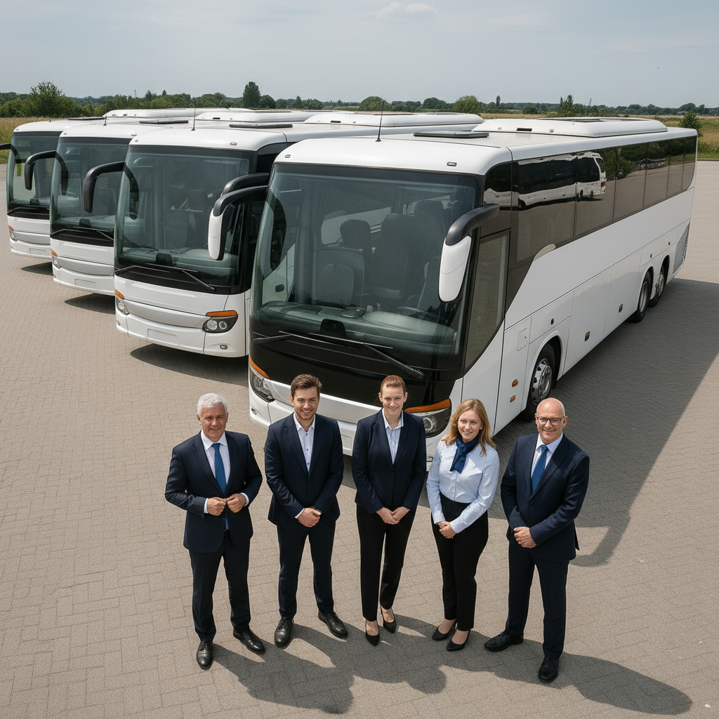 France Bus Rental modern coach and minibus fleet in France